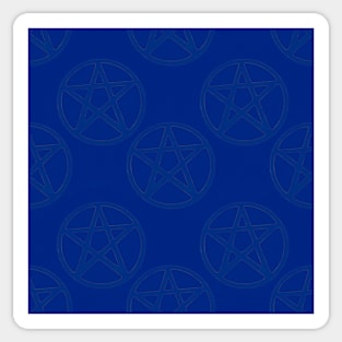 Bight Blue Stone Pentagrams Sticker